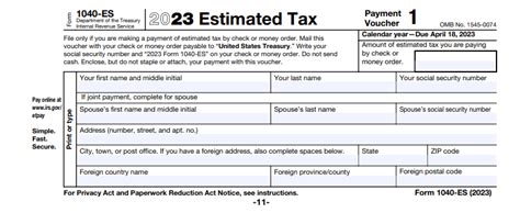 estimated tax payments 2023 form 1040-es pr